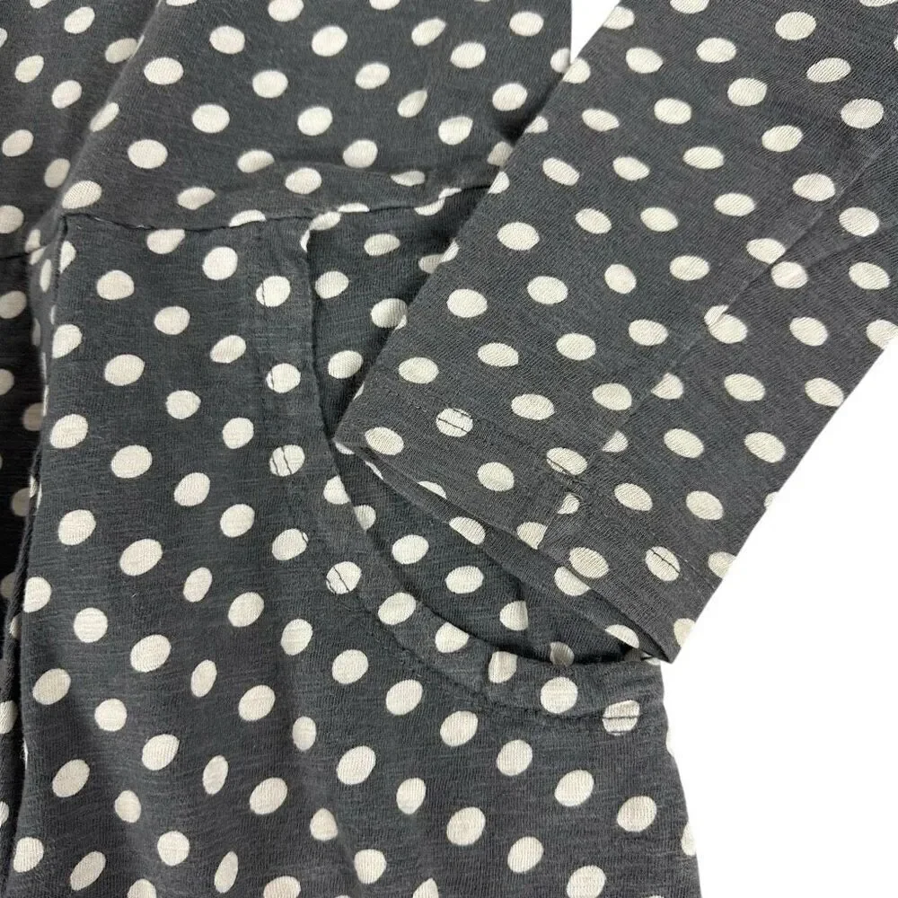 Mini Boden Girls Gray Polka Dot Dress Size 7-8 Years